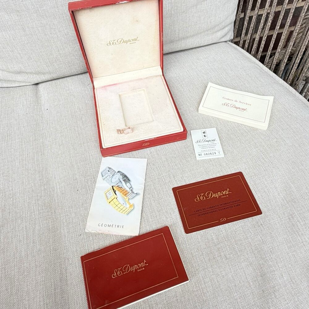 Vintage ST Dupont Paris Empty Original Outer Box Authentic Red Luxury